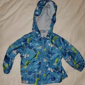 Lullaby Peacock UK Brand Windbreaker Jacket Size 3-6 Mos Dino Print Felt Lined